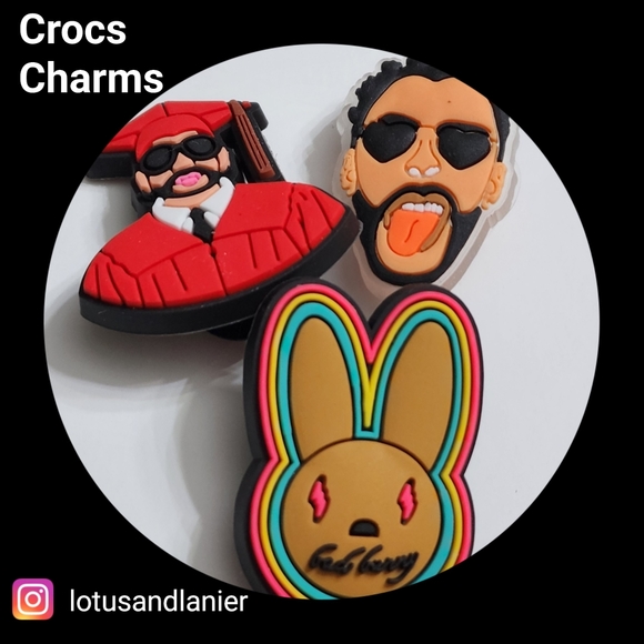 CROCS Jewelry Crocs Charms Bad Bunny Charms Set Of 3 Poshmark